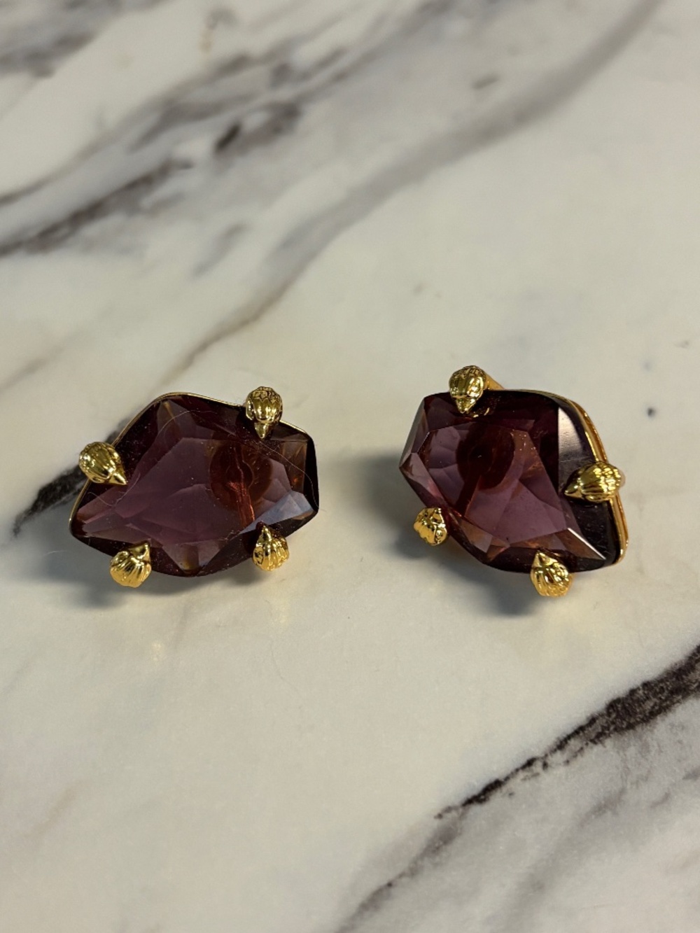 Kurt Geiger Deep Purple Oversized Earrings